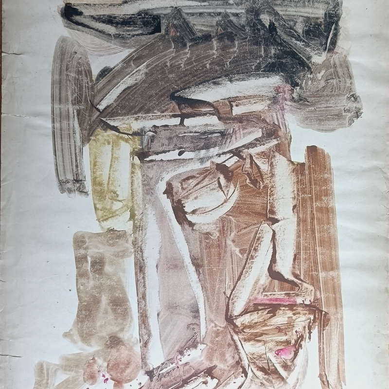 Suwaji, 
Oil on Paper, 
79 x 109 cm, 
1991